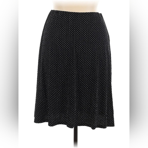 Polka Dot A-Line Skirt with Button Front - XL - EUC - Picture 2 of 3